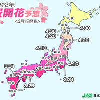 桜の開花、平年より遅いか平年並み……日本気象協会 画像