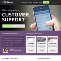 「Desk.com」サイト（画像）