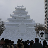 第63回さっぽろ雪まつり。会津鶴ヶ城