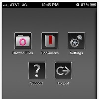 「Oxygen V2 for iPhone」トップ画面