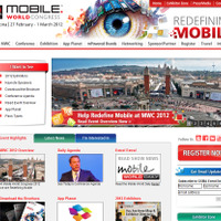 Mobile World Congress 2012のウェブサイト