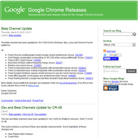 Google Chrome リリースブログ