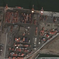 最新の塩釜港の衛星写真