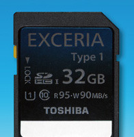 東芝、UHS-I対応SDHC・SDXCカードの新ブランド「EXCERIA」……世界最速水準モデルも 画像