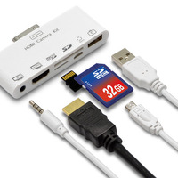 HDMIやSDカードなど5系統の接続に対応……iPhone・iPad用多目的アダプタ 画像