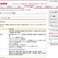 docomo Wi-Fi 新規サービスエリア情報