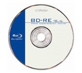 ビクター、録画用の2倍速BD-R/REディスク 画像