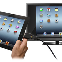 iPad画面をテレビに表示するイメージ（iPad/テレビは別売）