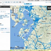 Yahoo！ロコ 地図「道路通行確認マップ」九州地方