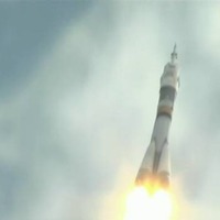 打上げ直後のソユーズ宇宙船の様子