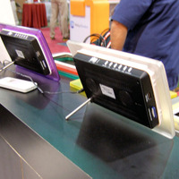 　2007 International CESのコダックブースでは、「デジタル・ピクチャー・フレーム」が展示されている。