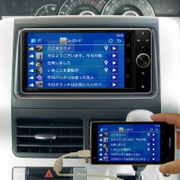 スマートフォン画面を車載ディスプレイにも複製表示できる