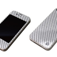 「SILVER CARBON PLATE for iPhone4/4S」シルバー