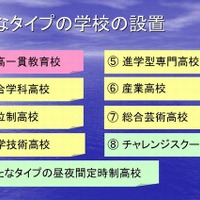 多様なタイプの学校の設置