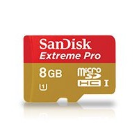 「サンディスク・エクストリーム・プロ microSDHC UHS-Iカード」8GBモデル