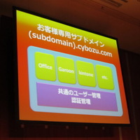 「cybozu.com」では、ユーザーに専用サブドメインが付与され、強固な2要素認証によってアクセスできる