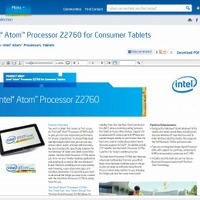 インテルAtomプロセッサ「Z2760」紹介ページ