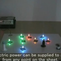 無線により給電されているため、灯りを自由に動かすことができる（東京大学情報理工学系研究科・篠田裕之教授のページより）
