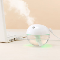 超音波式で熱くない水蒸気を噴出……コンパクトな球形USB加湿器  画像