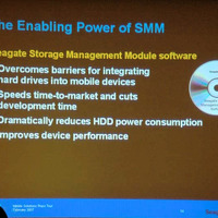 　シーゲイトは5日、モバイル端末の外付けストレージとして利用可能な無線接続のHDDモジュールを実現する「DAVEテクノロジー」を公表した。
