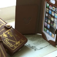 洋書風ブックカバーデザインのiPhone 5用ケース、ディズニーキャラをデザイン 画像