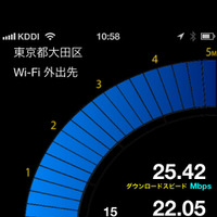 Wi2は、無料アクセスポイントながら20Mbps以上の高速通信が可能だった