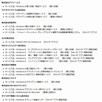 Windows 8 導入支援サービス提供パートナー企業（五十音順）