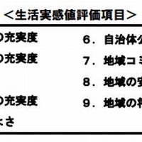 生活実感値評価項目