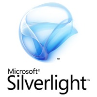 Silverlightのロゴ。キャッチフレーズは「light up the WEB」