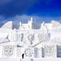 今年も旭川冬まつりに登場する「トランスフォーマー」大雪像