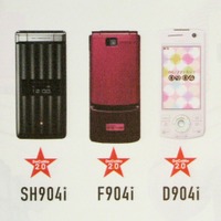904iシリーズ。N904i、SH904i、F904i、D904i、P904i
