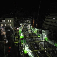 東横線渋谷-代官山間の地下化切替工事（代官山）