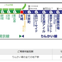 東京臨海高速鉄道　路線図