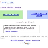 ボストン・マラソン爆発の「Googleパーソンファインダー」ページ