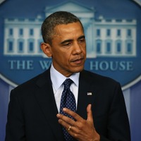 声明を発表するオバマ大統領（4月15日）