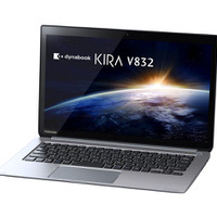 タッチ対応高精細パネル搭載の13.3型Ultrabook「dynabook KIRA V832」