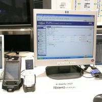 NTT東日本がサービスを提供するポータル＆グループウェア「Ebient」。PC、携帯電話、PDAからの利用が可能だが、携帯電話とPDAは利用できる機能に制限がある