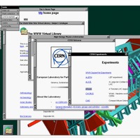 1993年のオリジナルのNeXTウェブブラウザのスクリーンショット