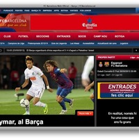 バルセロナのホームページ