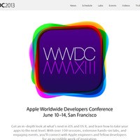 WWDCのホームページ
