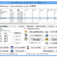 SoftEther VPNの管理画面