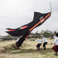 巨大なサメの凧も登場……Bali Kite Festival