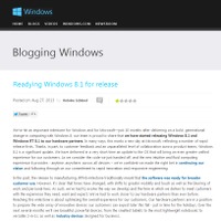 Windows 8.1が開発完了……ハードウェアパートナー向けに提供開始 画像