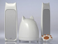 ブライトンネット、ネコ型2.1chスピーカーシステム——ネコ足型「肉球リモコン」も付属 画像