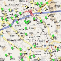 渋谷周辺のFONマップの例