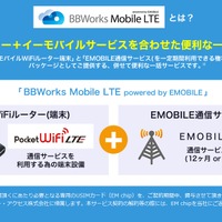 「BBWorks Mobile LTE powered by EMOBILE」サービス内容