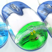 USB Optical Liquid Mouse（左から、あひるさん/カエルくん/アザラシさん）