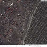 傷あと大きいフィリピン台風、グーグルが衛星写真を公開 画像
