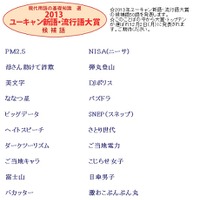 「2013　ユーキャン新語・流行語大賞」の候補50語