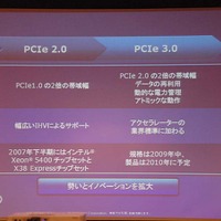 PCIe 2.0から3.0への流れ